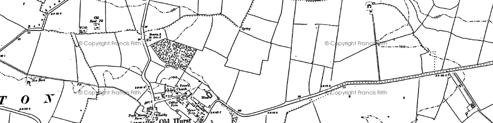 Old map of Oldhurst in 1887