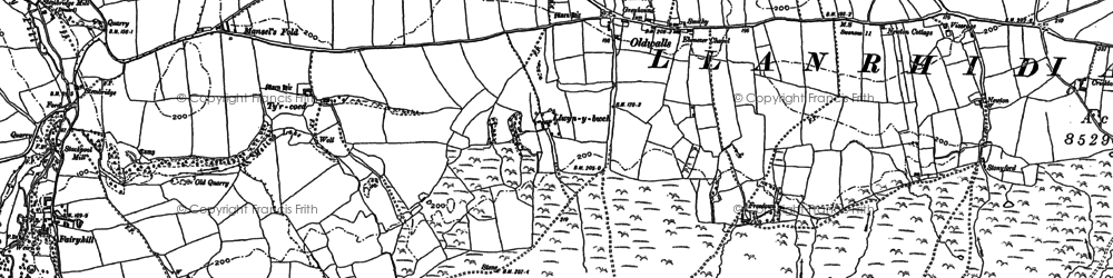 Old map of Oldwalls in 1896
