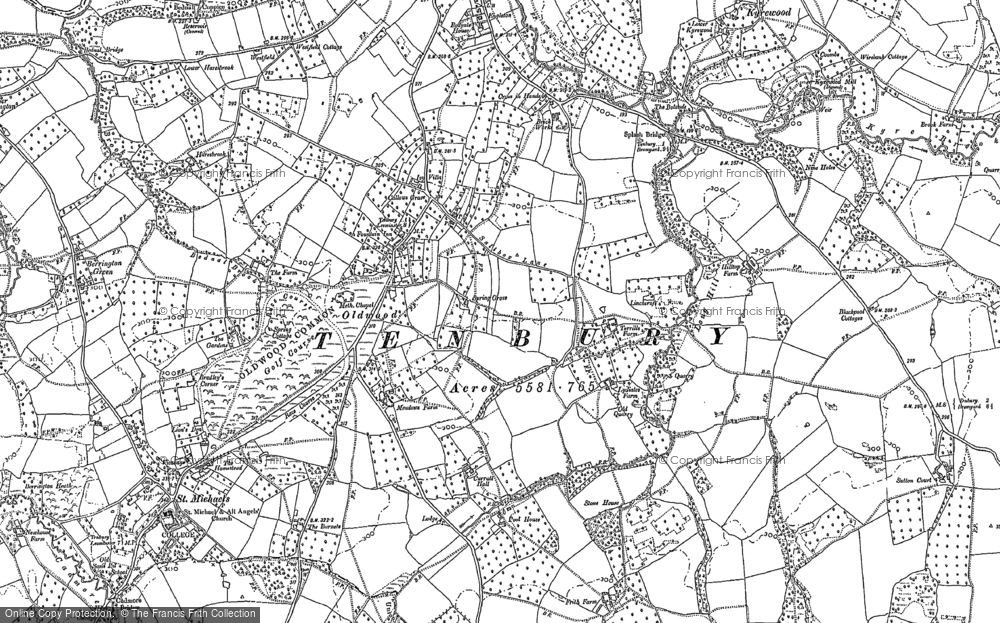 Old Map of Oldwood, 1902 in 1902