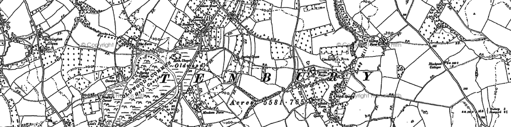 Old map of Oldwood in 1902