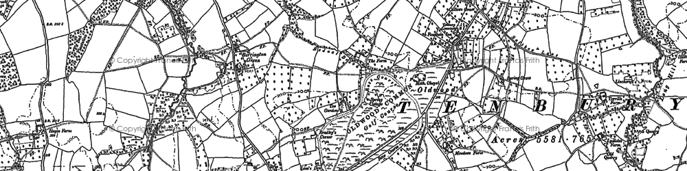 Old map of Oldwood Common in 1902