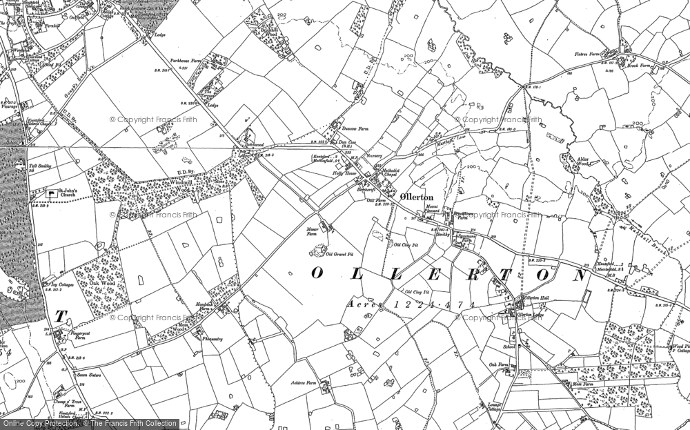 Old Map of Ollerton, 1897 in 1897