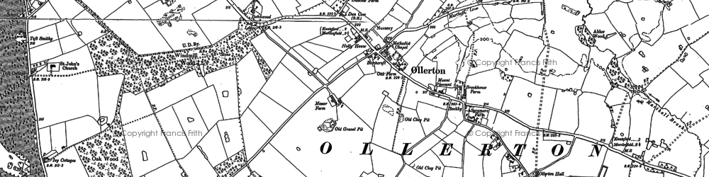 Old map of Ollerton in 1897