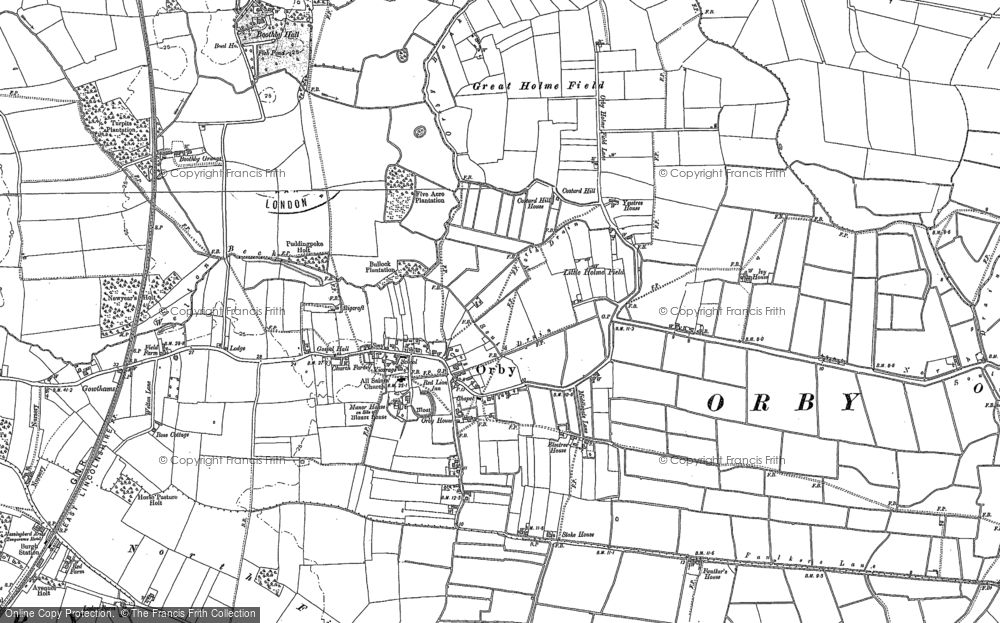 Old Map of Orby, 1887 - 1905 in 1887