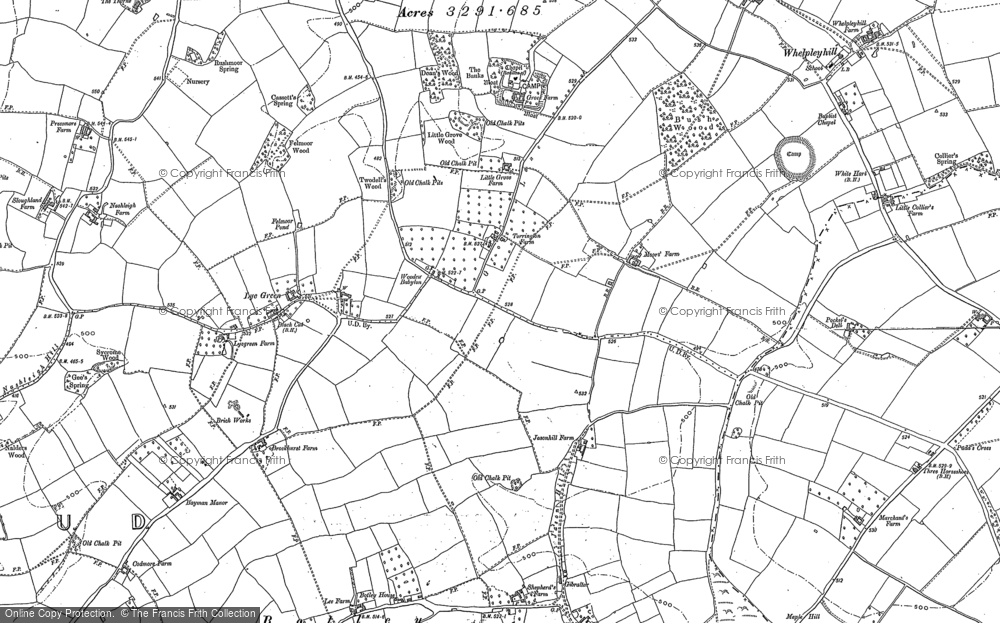Old Map of Orchard Leigh, 1923 in 1923