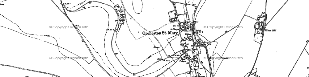 Old map of Orcheston in 1899