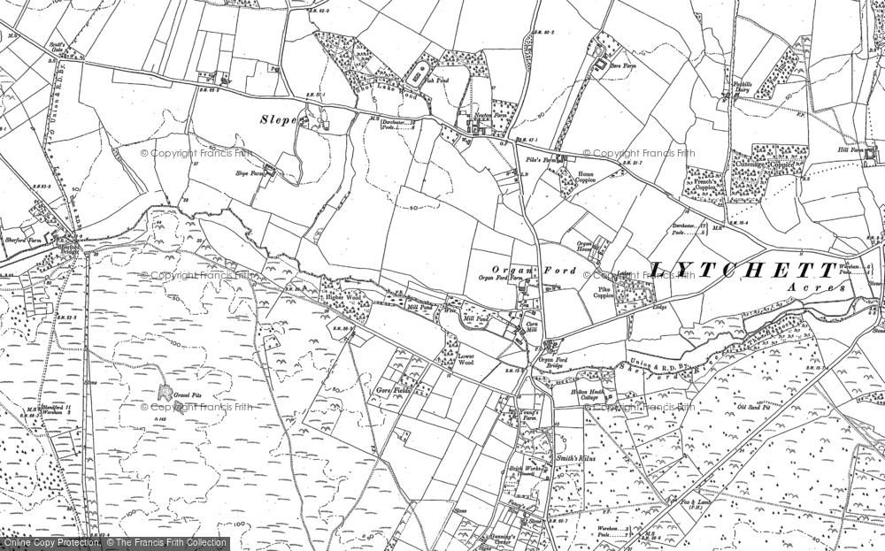Old Map of Organford, 1886 - 1887 in 1886