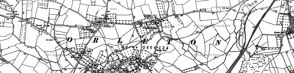 Old map of Orleton in 1884