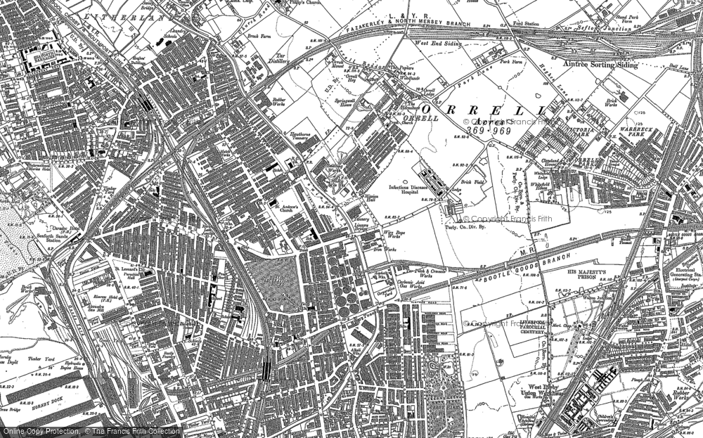 Old Map of Orrell, 1906 - 1907 in 1906
