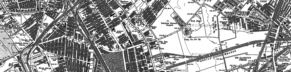 Old map of Orrell in 1906