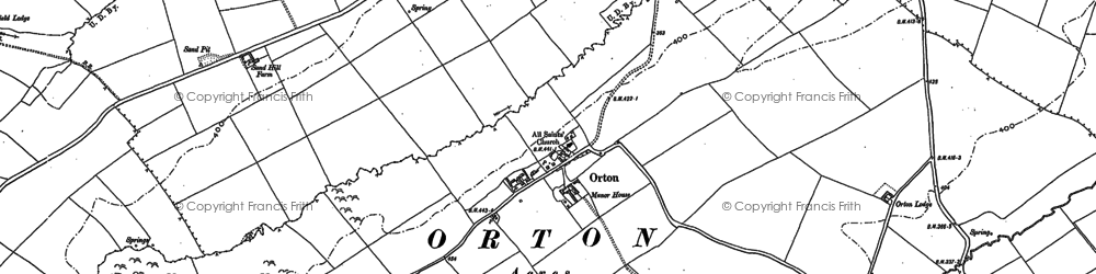 Old map of Orton in 1884