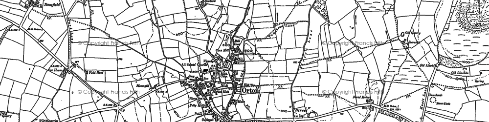 Old map of Orton in 1897