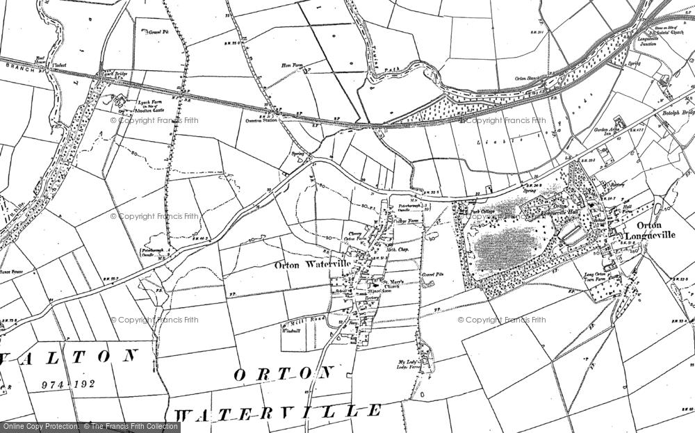 Old Map of Orton Brimbles, 1887 - 1899 in 1887