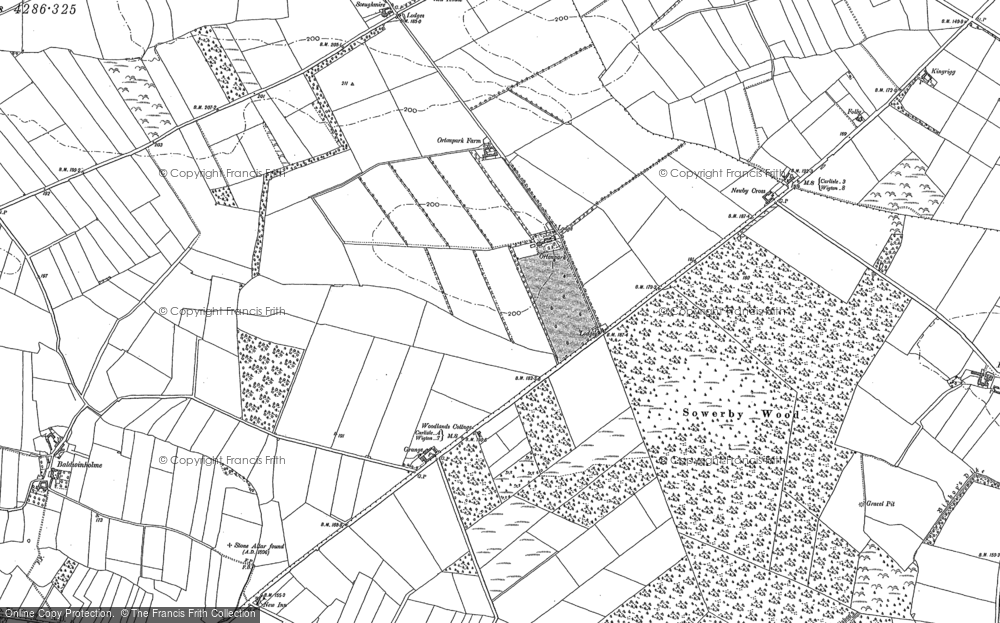 Old Map of Orton Park, 1899 in 1899