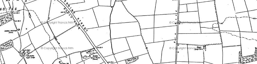 Old map of Orton Southgate in 1887