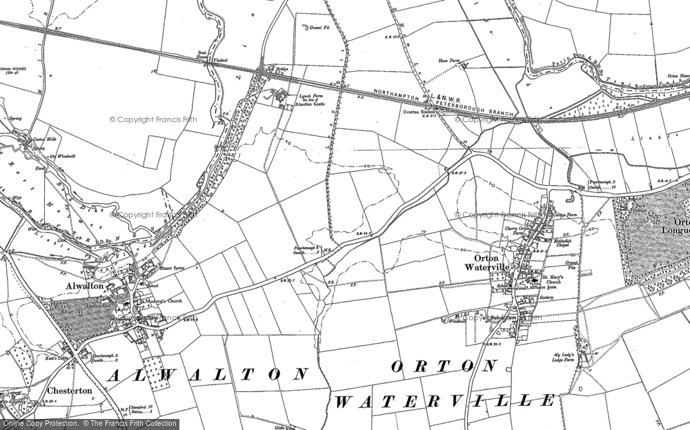 Old Map of Orton Wistow, 1887 - 1899 in 1887