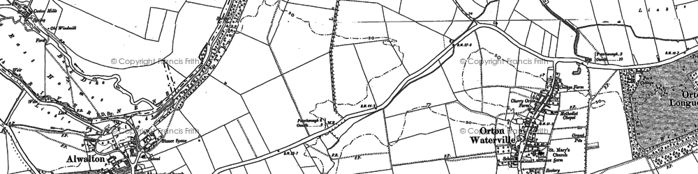 Old map of Nene Valley Railway in 1887