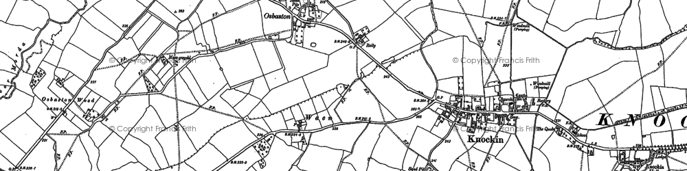 Old map of Llwyn-y-go in 1875
