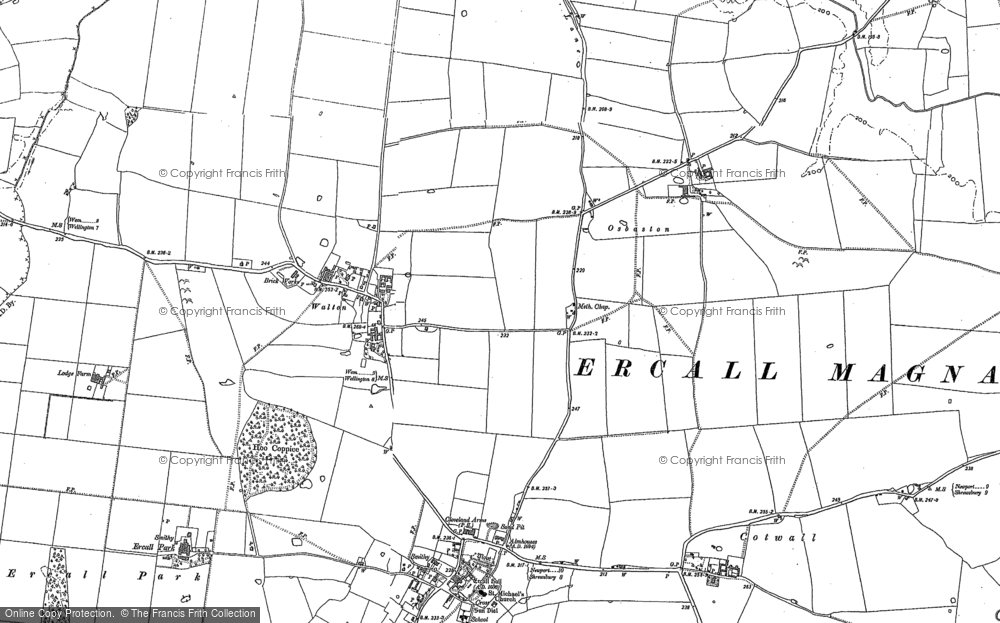 Old Map of Osbaston, 1880 - 1881 in 1880