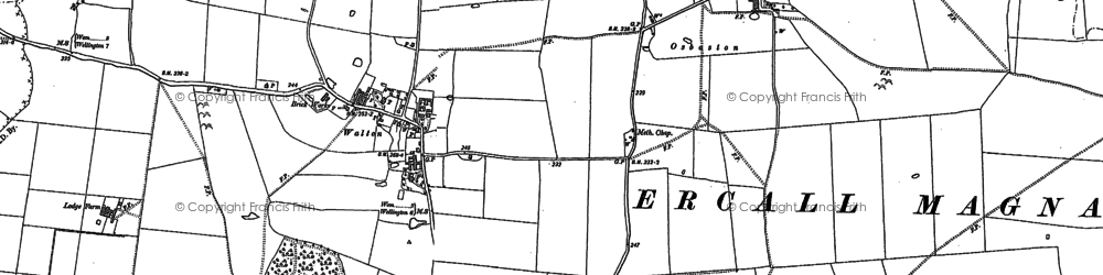 Old map of Osbaston in 1880