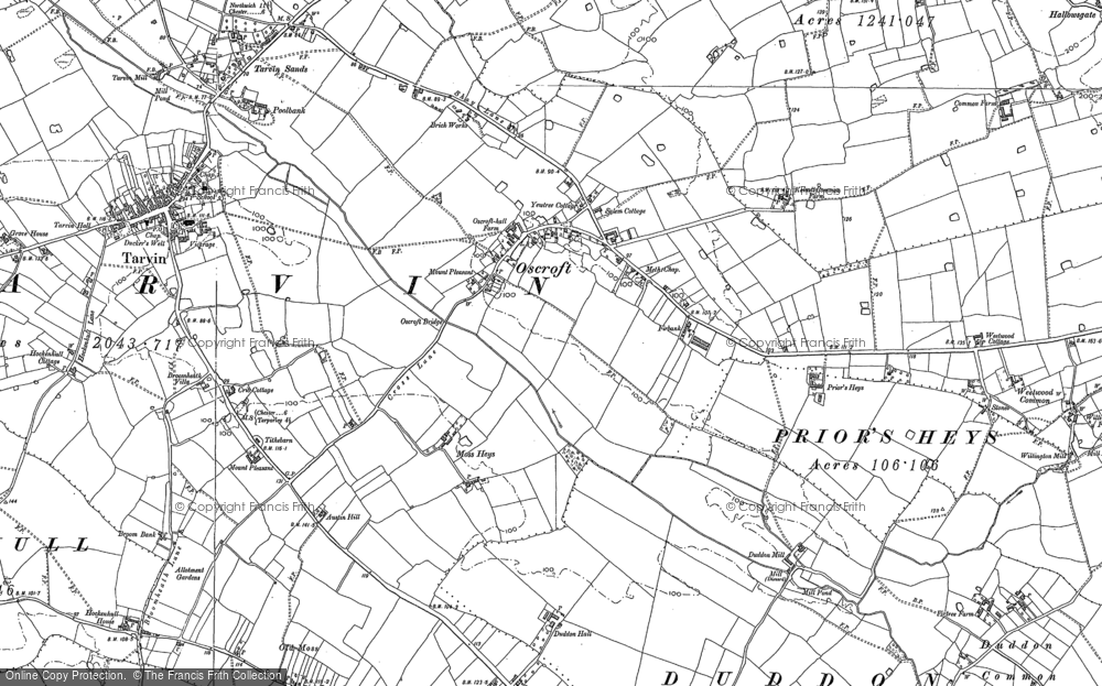 Old Map of Historic Map covering Broom Bank in 1897
