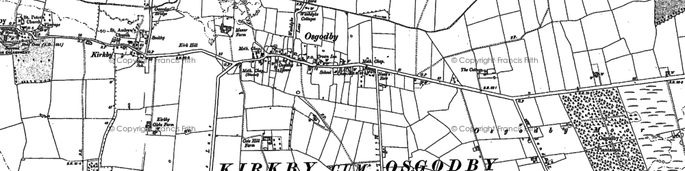 Old map of Osgodby in 1886