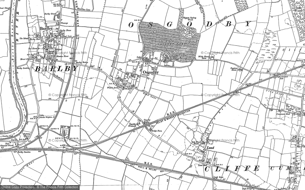 Old Map of Osgodby, 1890 in 1890