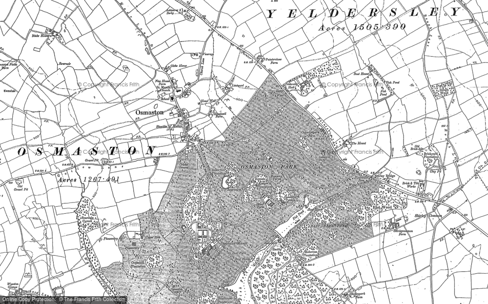 Old Map of Osmaston, 1880 in 1880