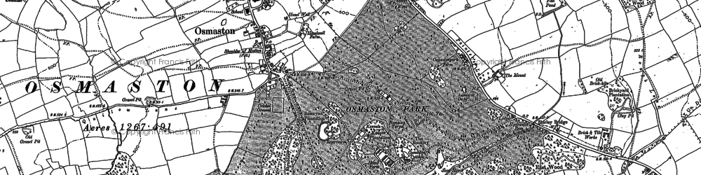 Old map of Osmaston in 1880