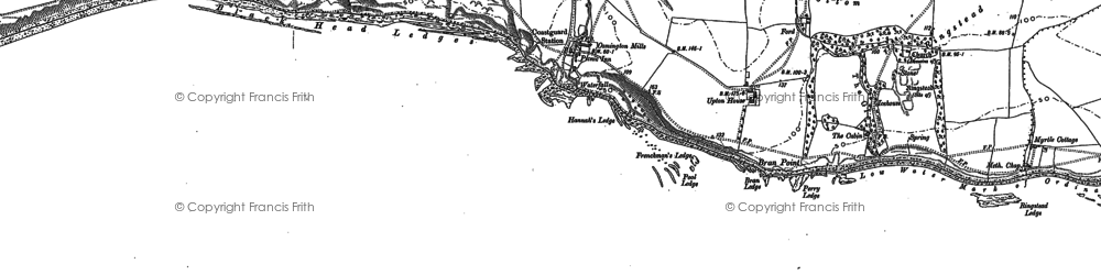 Old map of Osmington Mills in 1901
