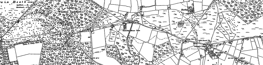 Old map of Brownhill Inclosure in 1896