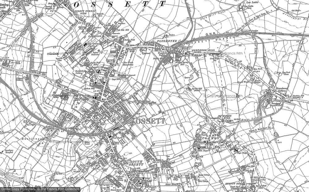 Historic Ordnance Survey Map of Ossett, 1890 - 1892