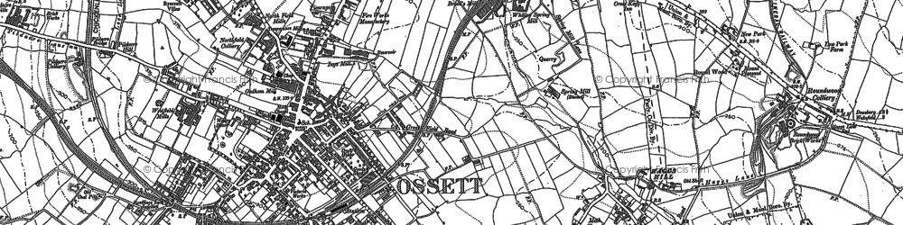 Old map of Healey in 1890