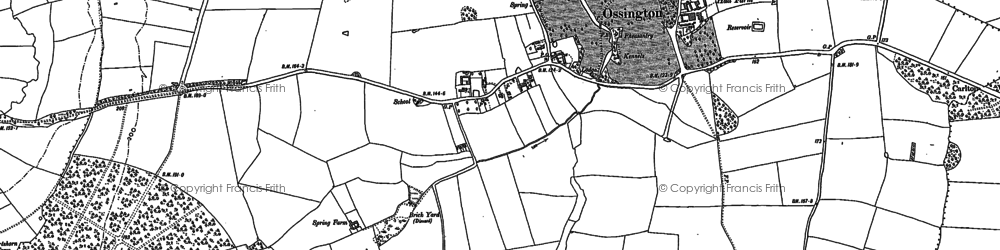 Old map of Broadwaters Wood in 1884