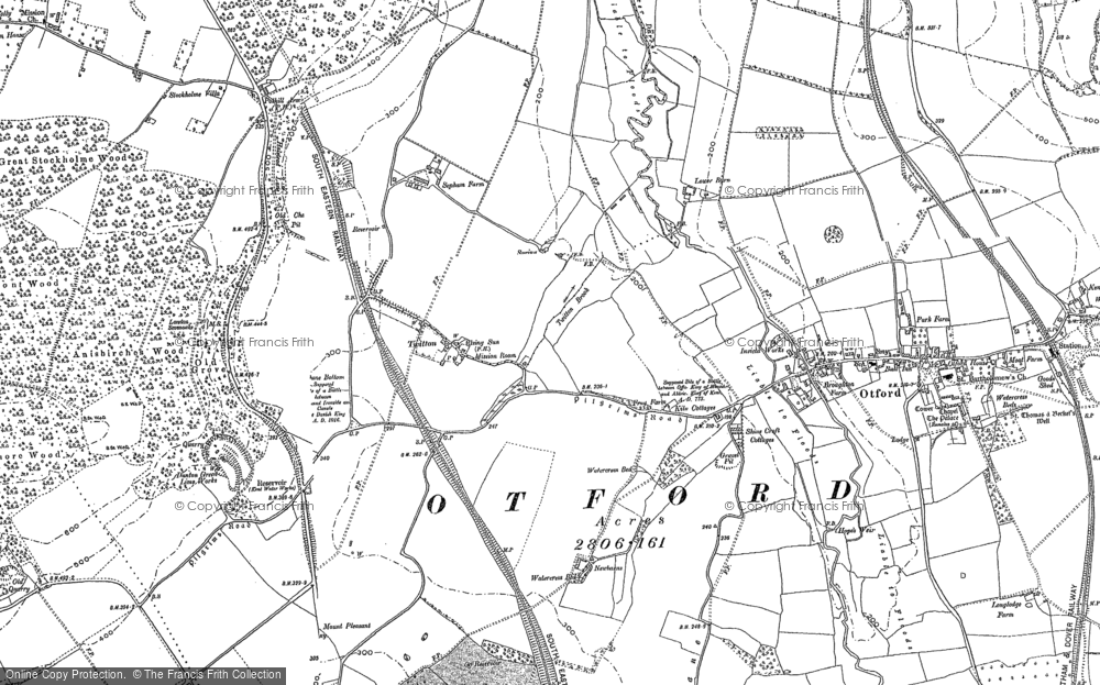 Old Map of Otford, 1895 in 1895