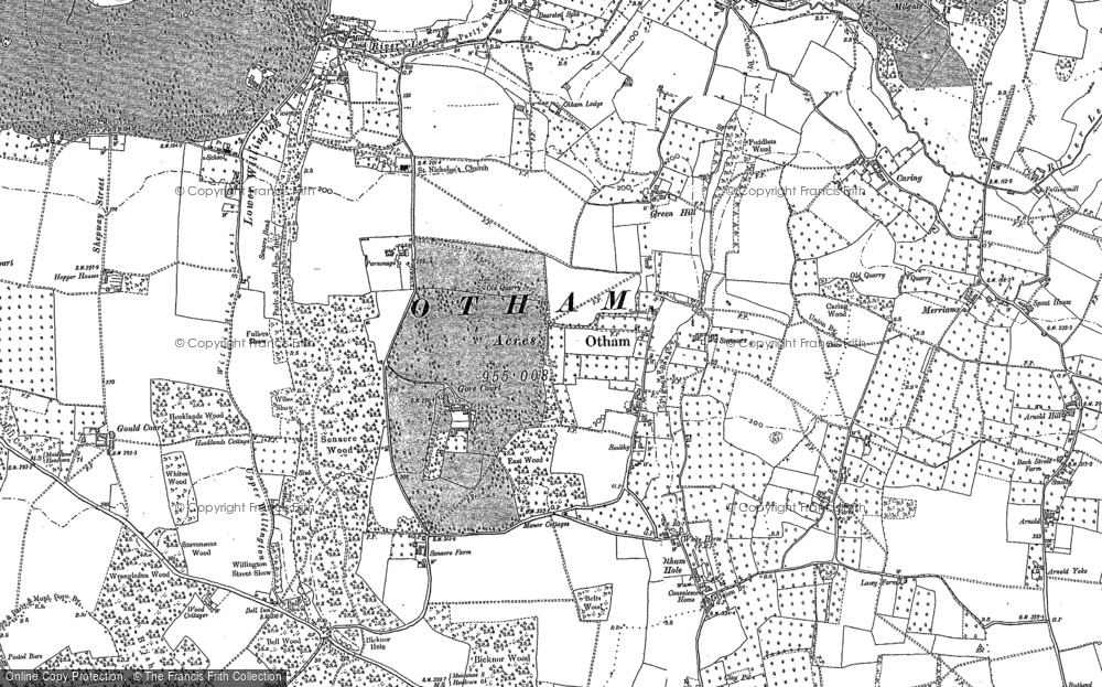 Old Map of Historic Map covering Willington in 1867