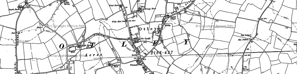 Old map of Otley in 1882