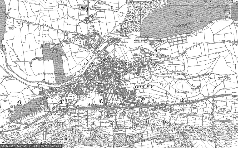Old Map of Historic Map covering Cambridge in 1889