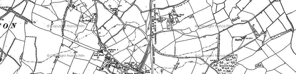Old map of Otteham Court in 1898