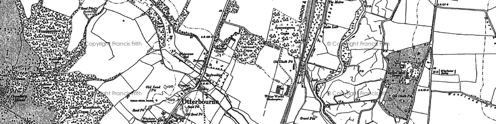 Old map of Silkstead in 1895