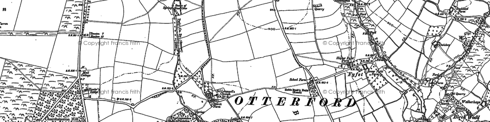 Old map of Fyfett in 1901