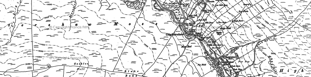Old map of Beckermonds Scar in 1907