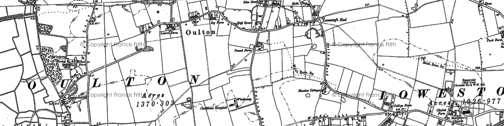 Old map of Oulton in 1904