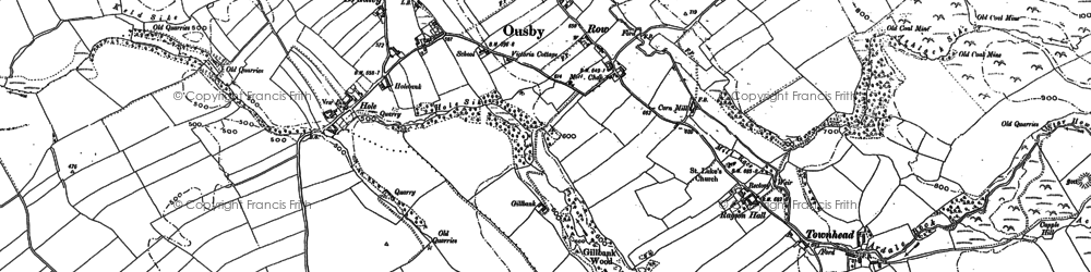 Old map of Row in 1898