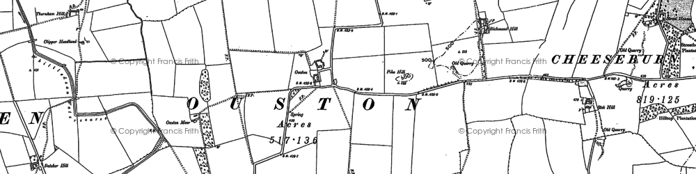 Old map of Ouston in 1895