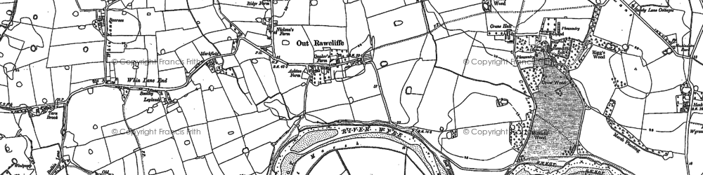 Old map of Whin Lane End in 1910