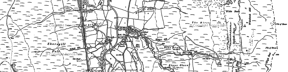 Old map of Pendragon Castle in 1913