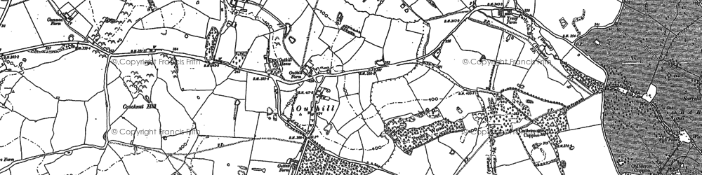 Old map of Outhill in 1886