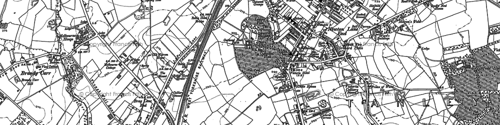 Old map of Outwood in 1892