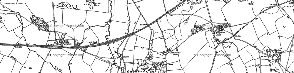 Old map of Wilbrighton Hall in 1880